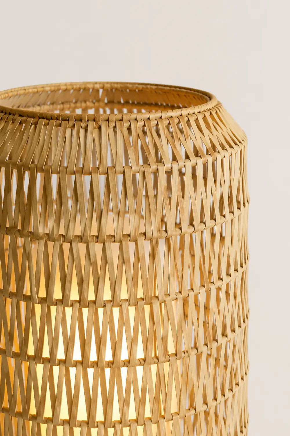 Ritta Außenstehleuchte Bauernhof, Metall & Rattan, ∅28/41/52CM - Lumpaz