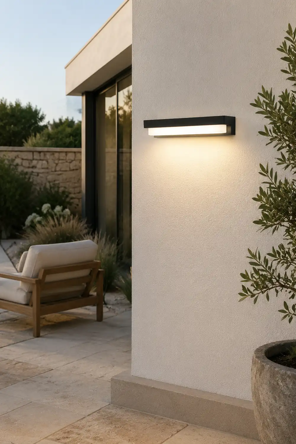 Orr Solar Außenwandleuchte, 32CM Lang - Lumpaz