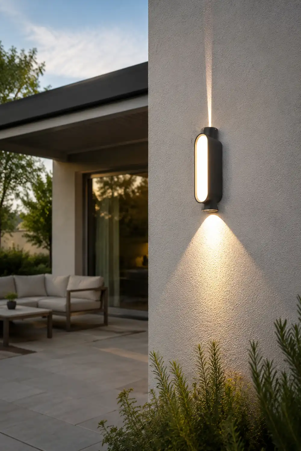Pena Minimalistisch Außenwandleuchte, 18/28CM Lang - Lumpaz