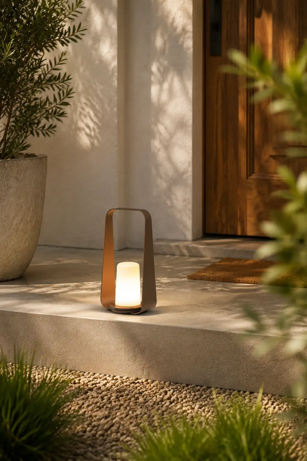 Orr Minimalistisch Wiederaufladbar Außenleuchte Kerzenform , 18CM Lang - Lumpaz
