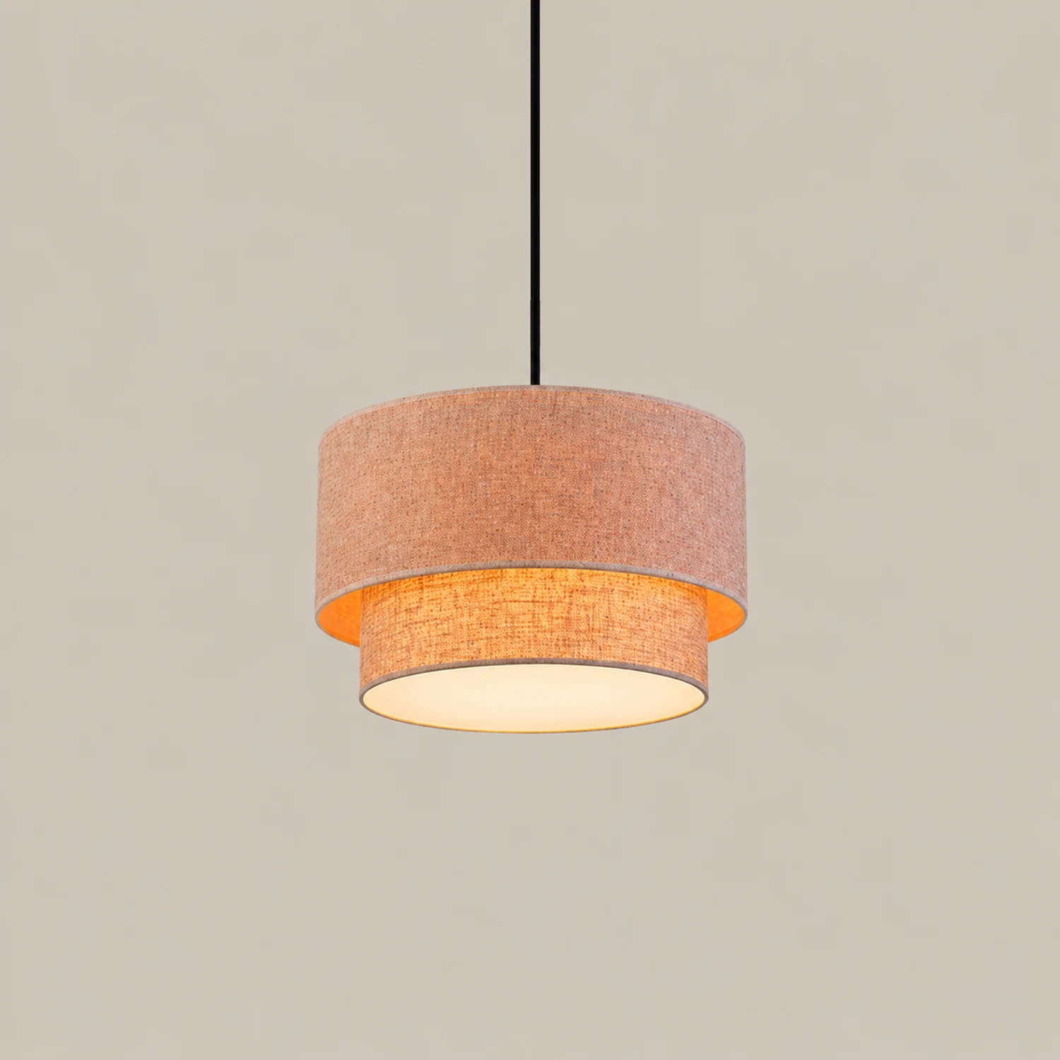 Renée Minimalistisch Pendelleuchte aus Textil, 3 Farben, ∅40CM - Lumpaz