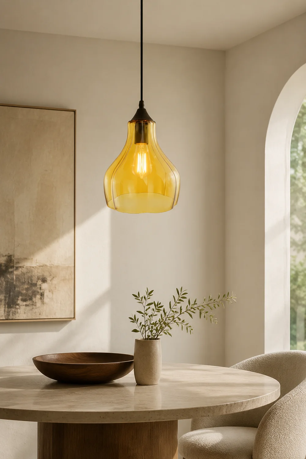 Morandi Modern Pendelleuchte, 3 Farben, 20CM Lang - Lumpaz