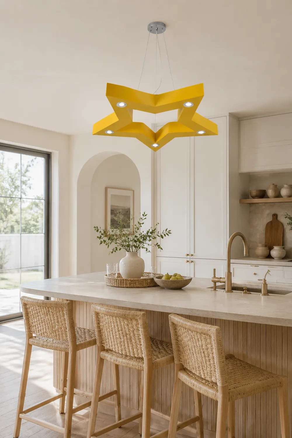 Minori Pendelleuchte Sterndesign, 4 Farben, 60CM Lang - Lumpaz