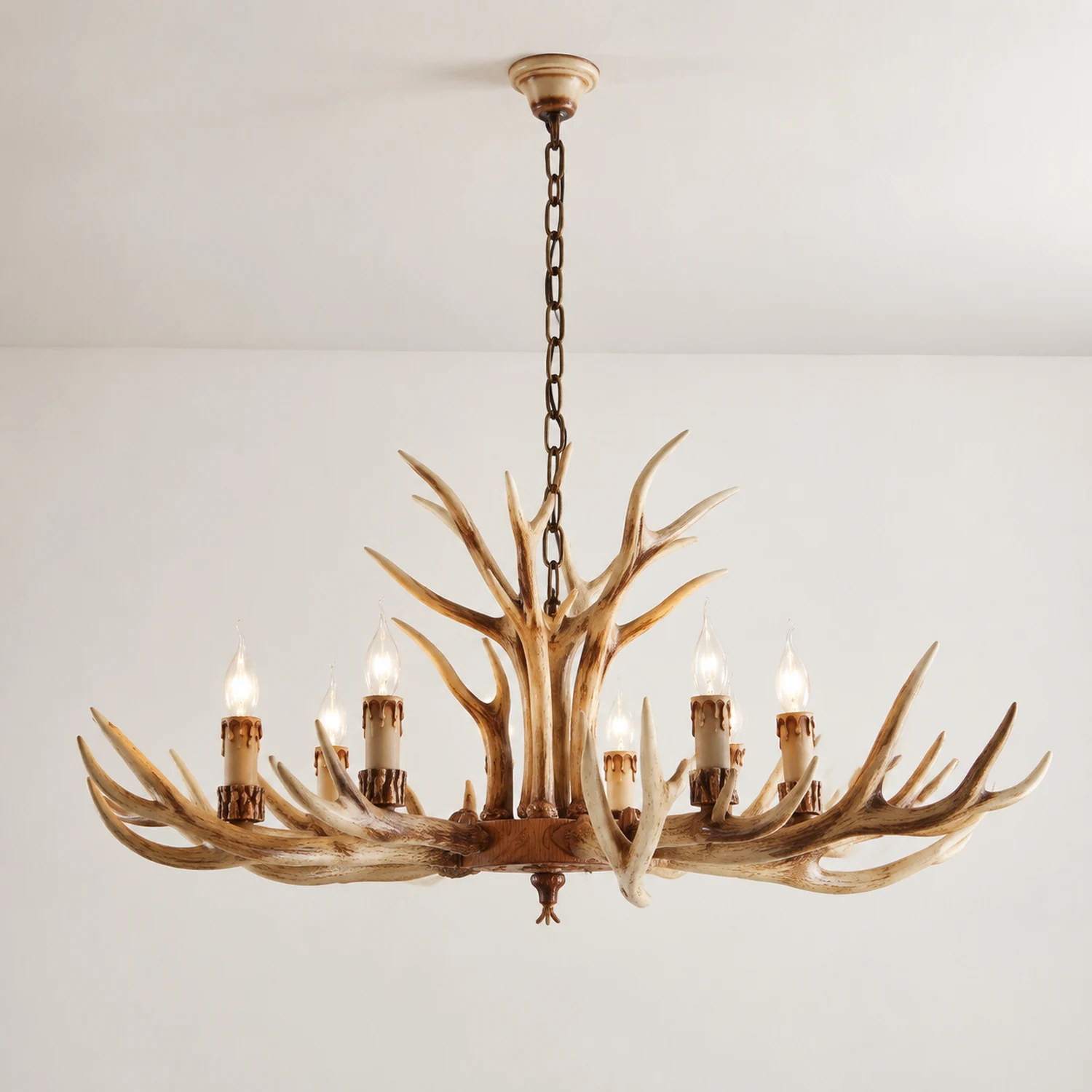 Austin Zeitgenöss Kronleuchter Hirschhorn, 3 Farben, ∅80/90/100CM - Lumpaz