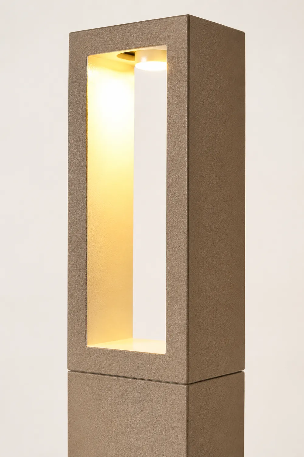 Pena Minimalistisch Außen-Pollerleuchte Grau, Metall & Aluminium, 25CM Lang - Lumpaz