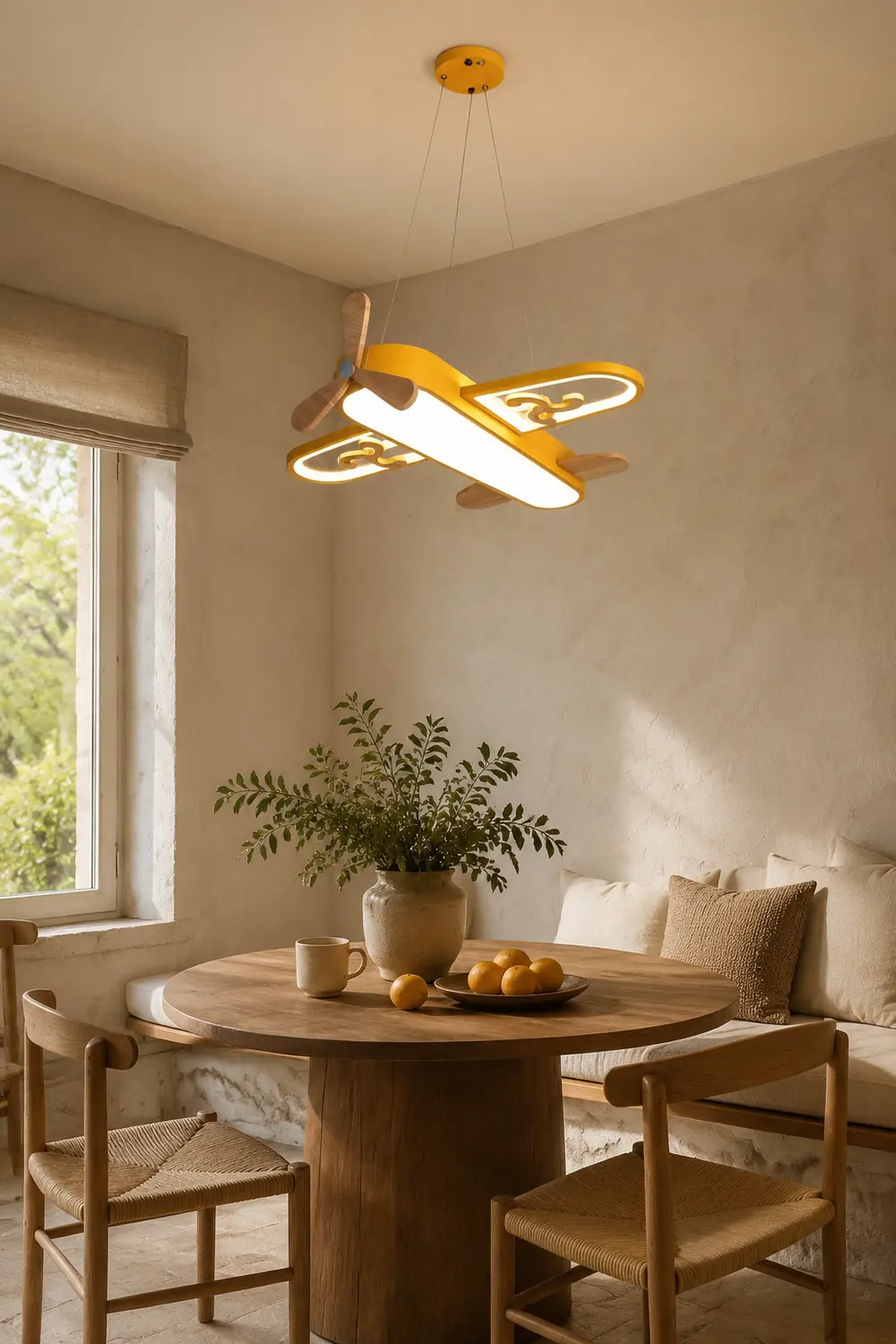 Minori Pendelleuchte Flugzeugform, 2 Farben, 55/67CM Lang - Lumpaz
