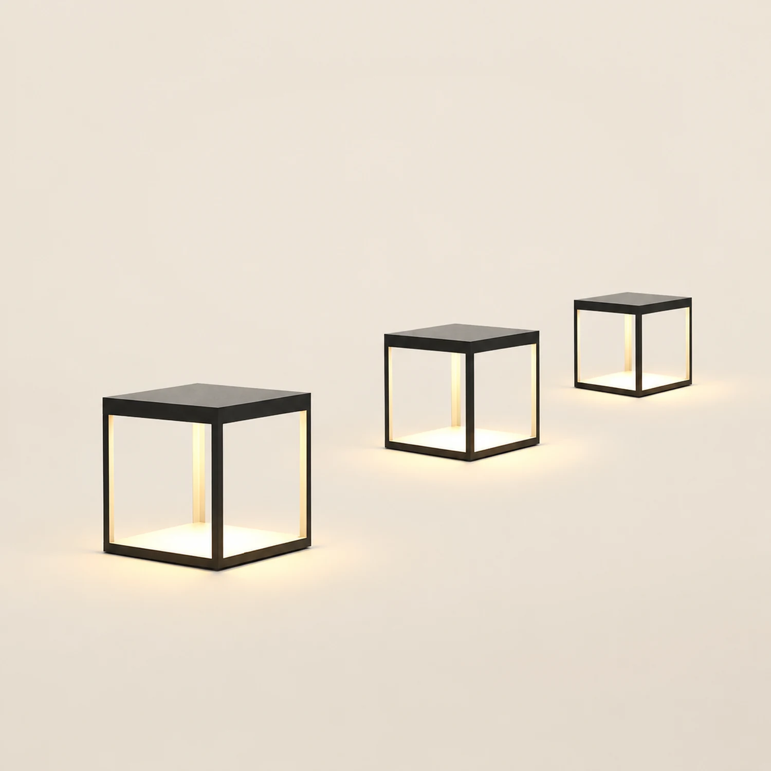 Orr Minimalistisch Außenstehleuchte Solar Schwarz,  27CM/32CM/42CM Lang - Lumpaz