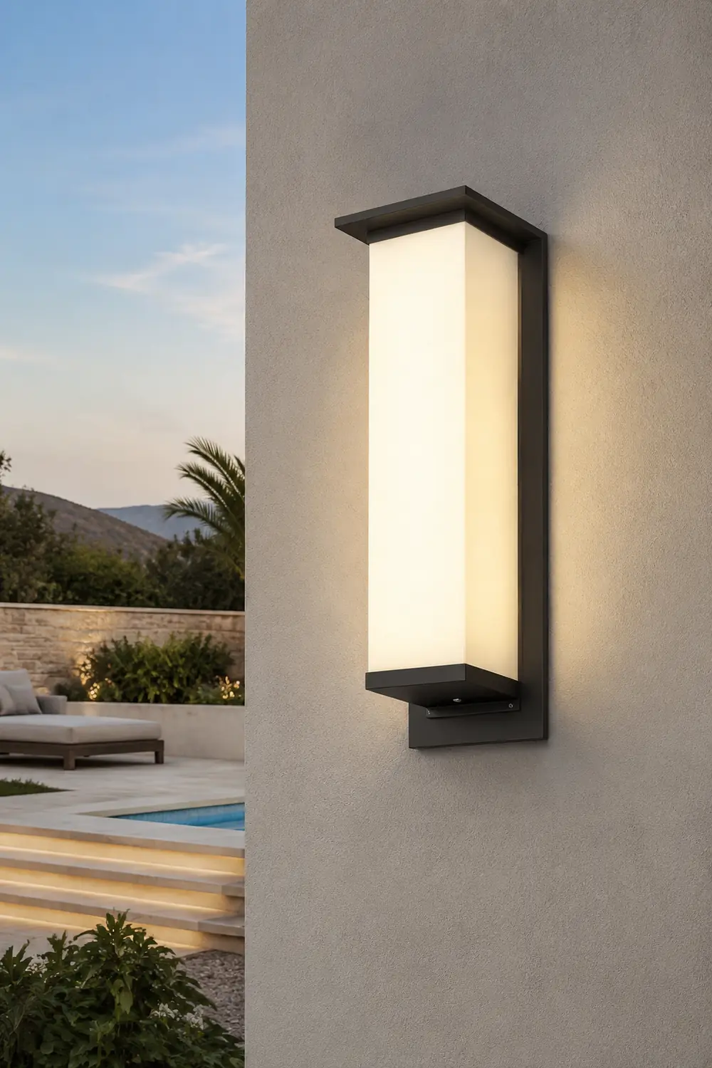 Orr Rechteck Außenwandleuchte Solar, 18CM/35CM/51CM/68CM/80CM/120CM Lang - Lumpaz