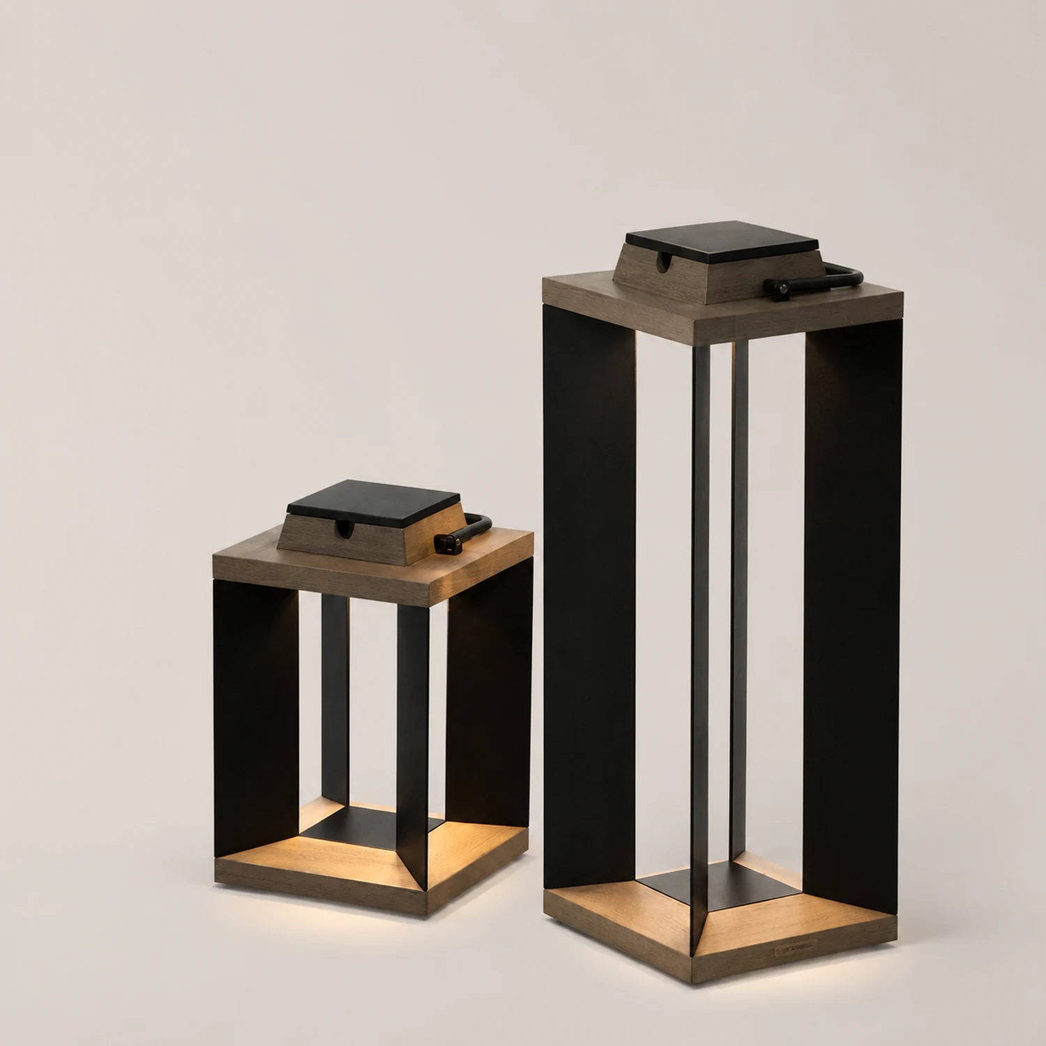 Orr Außenstehleuchte Schwarz, Minimalistisch, Höhe 35/55CM - Lumpaz