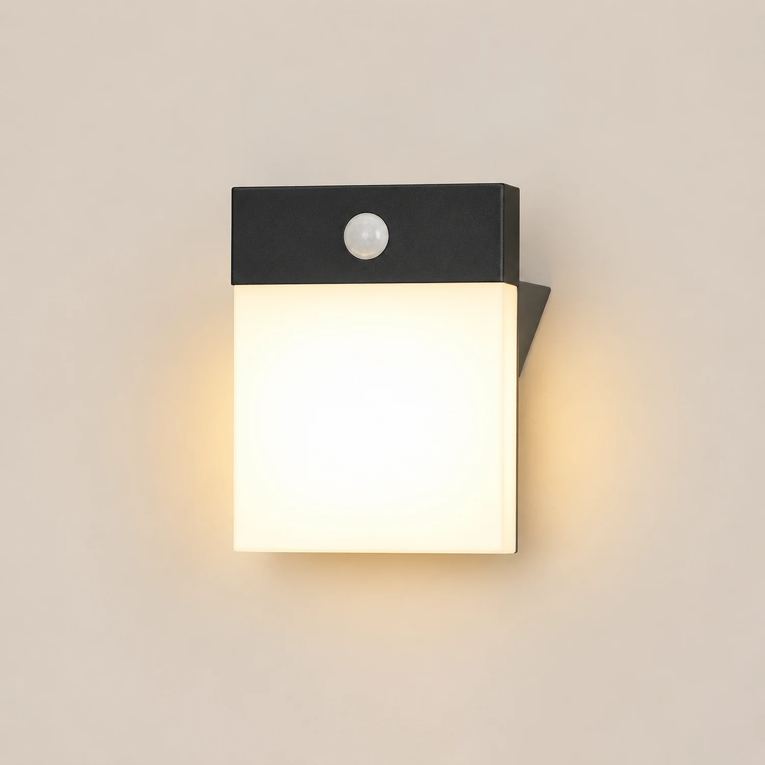 Orr Außenwandleuchte Schwarz & Weiß, Sensor, 20CM Lang - Lumpaz