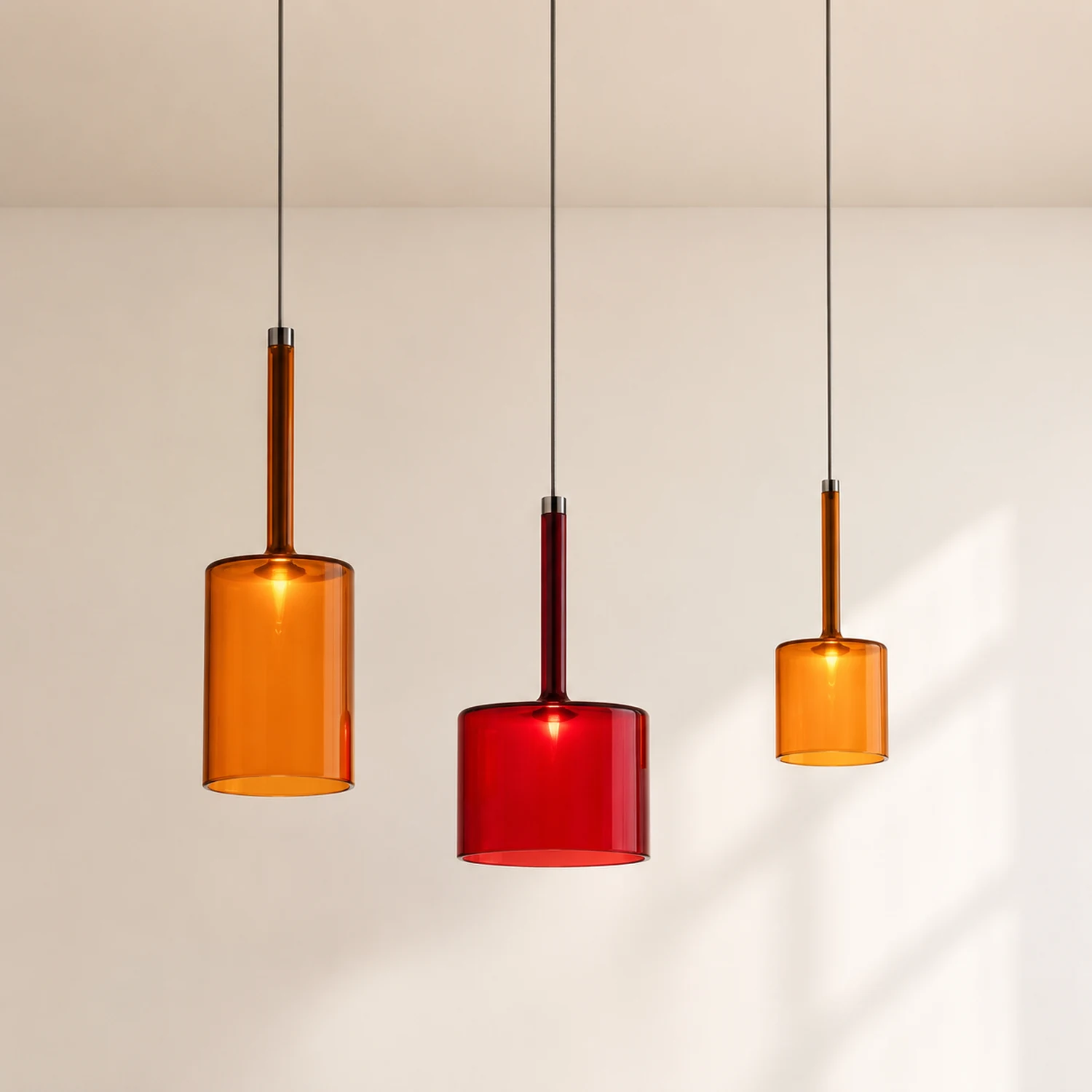 Hailie Pendelleuchte, 3 Stile, 4 Farben - Lumpaz