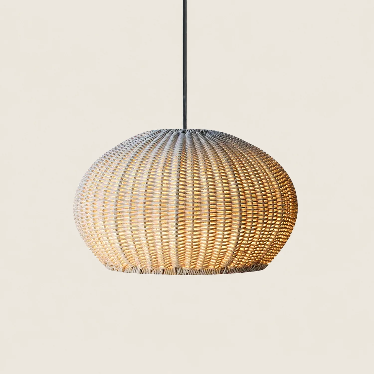 Ritta Außenpendelleuchte, Metall & Rattan, 2 Farben, ∅40/60CM - Lumpaz