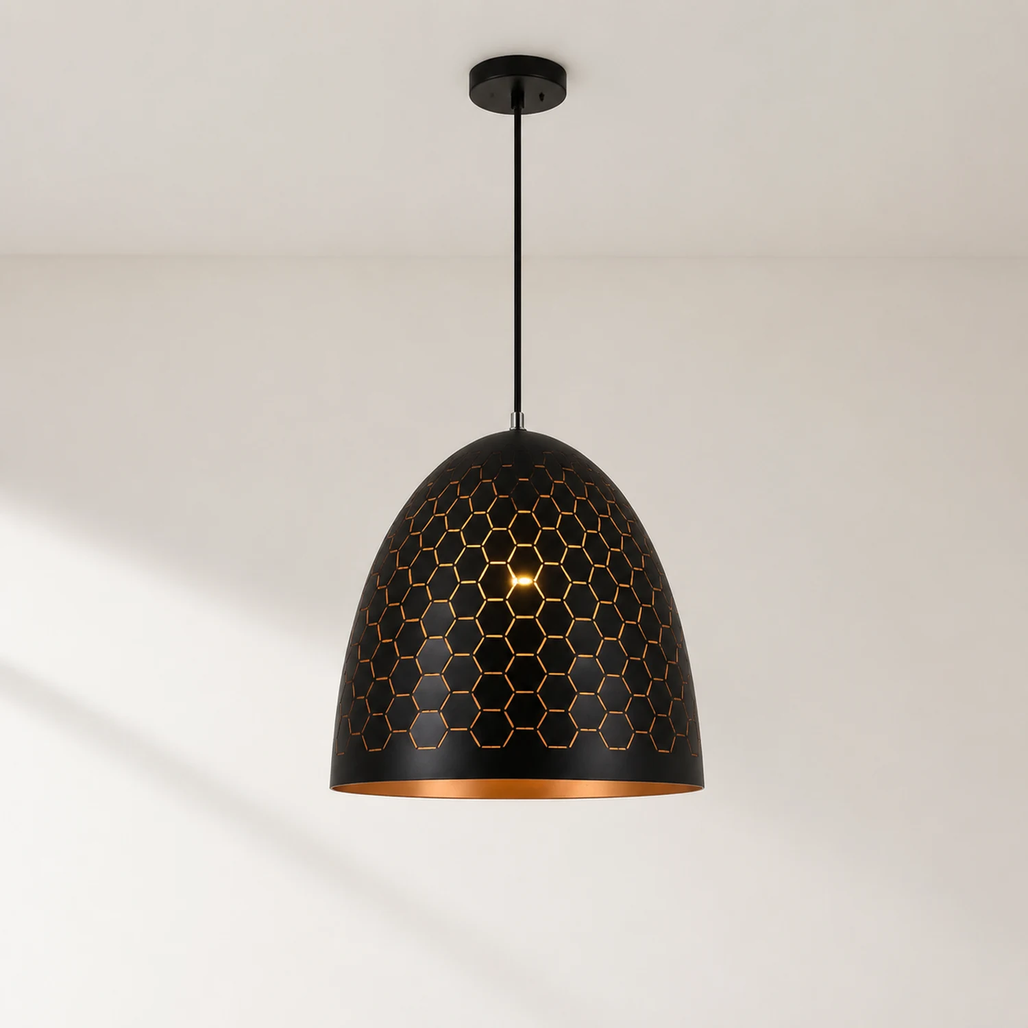 Nazifa Industriell Pendelleuchte Schwarz, 25/30/40CM Lang - Lumpaz