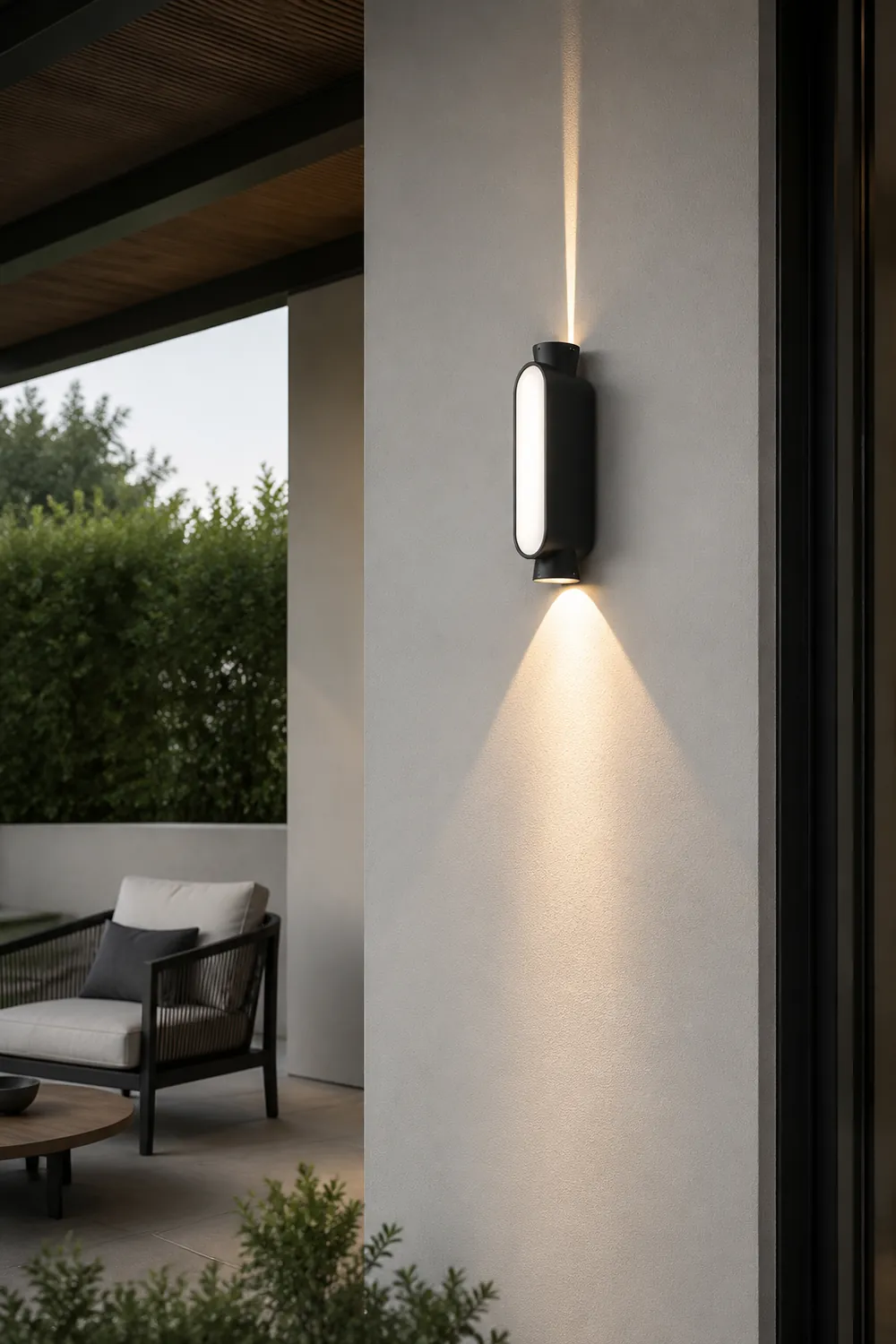 Pena Minimalistisch Außenwandleuchte, 18/28CM Lang - Lumpaz