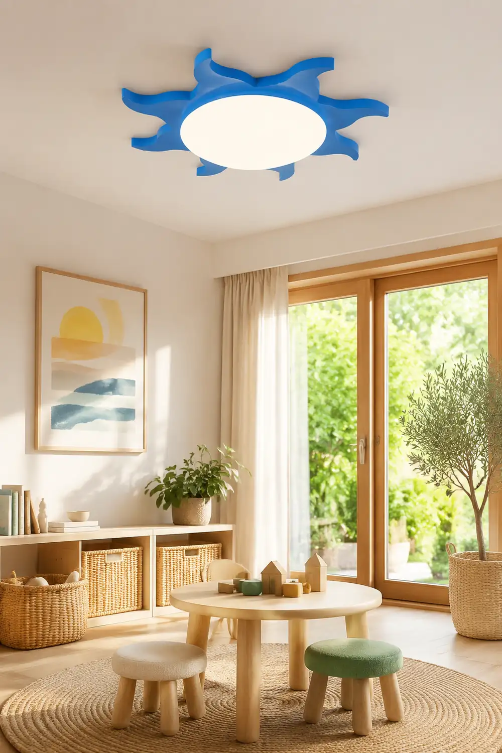 Freja Deckenleuchte Sonne, 4 Farben, ∅40CM/64CM - Lumpaz