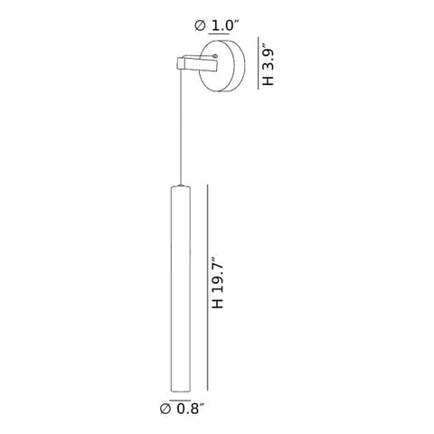 Brass Line Wall Sconce CAD
