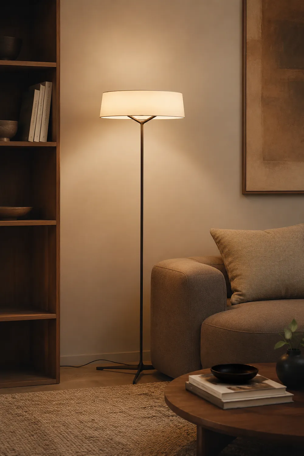 Paper Glow Circular Floor Lamp - Lumpaz