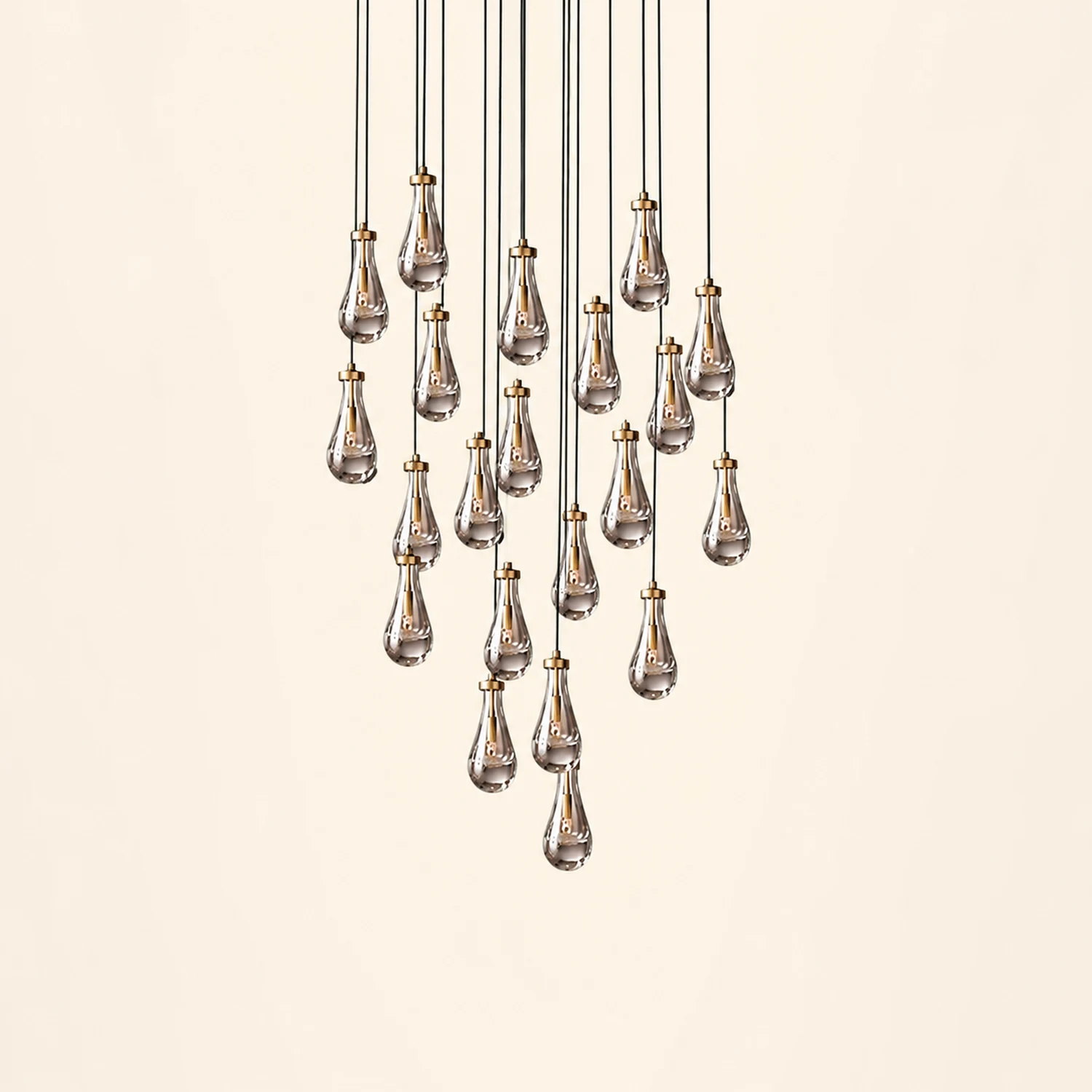 Modern Art Deco Raindrop Chandelier - Lumpaz
