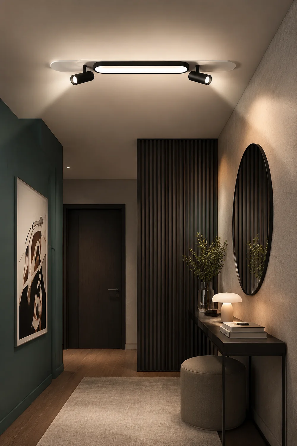 Haney Moderne Dimmbare LED Deckenleuchte mit Strahler für Büro & Esszimmer - Lumpaz