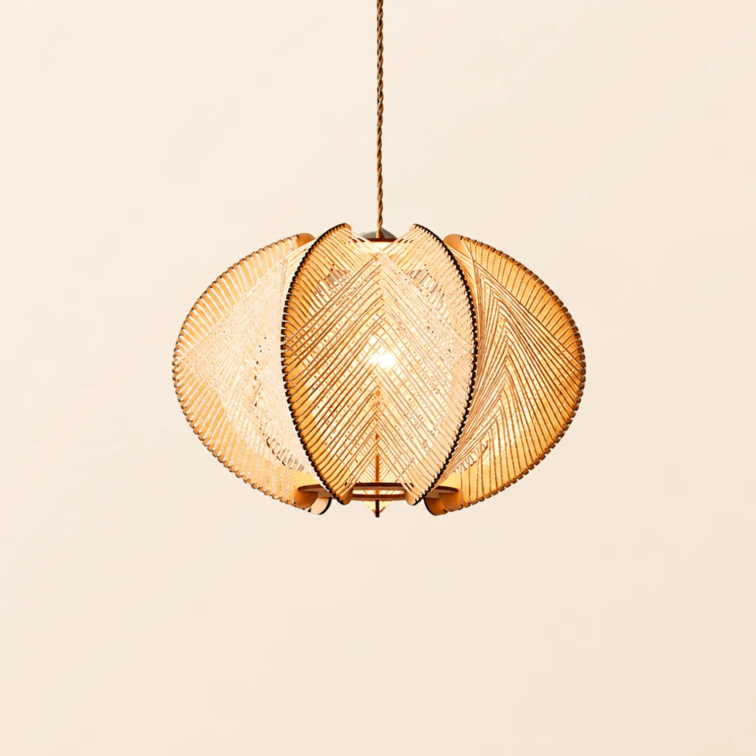 Retro Wooden Pendant Light Irregular Living Room Lamp - Lumpaz