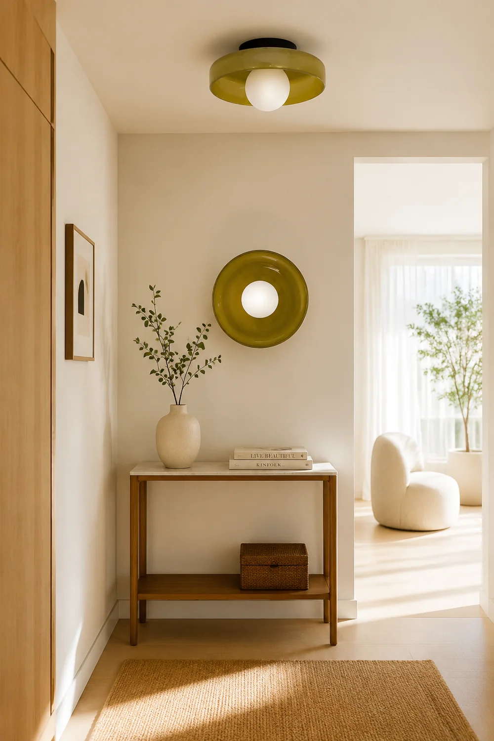 Modern Round Flush Mount Kitchen Ceiling Light - Lumpaz