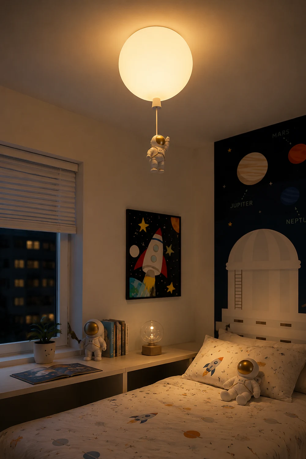 Fateh Astronaut Balloon Flush Mount Deckenleuchte 8 Farben, ∅25/30/35cm - Lumpaz