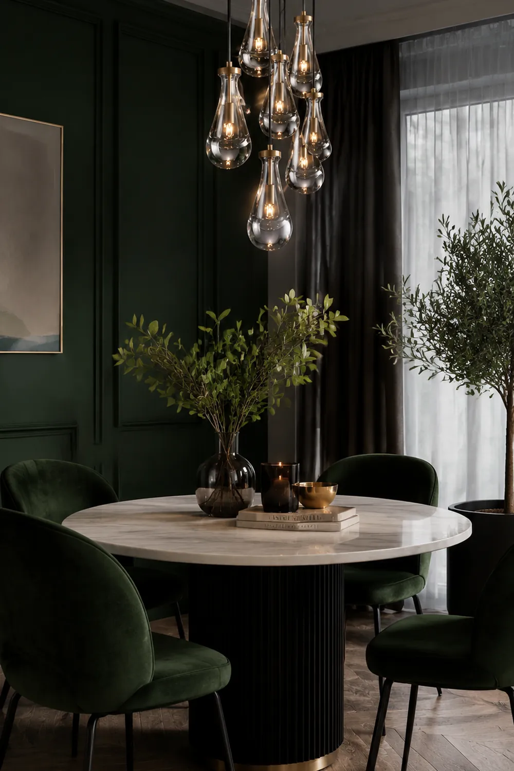 Modern Art Deco Raindrop Chandelier - Lumpaz