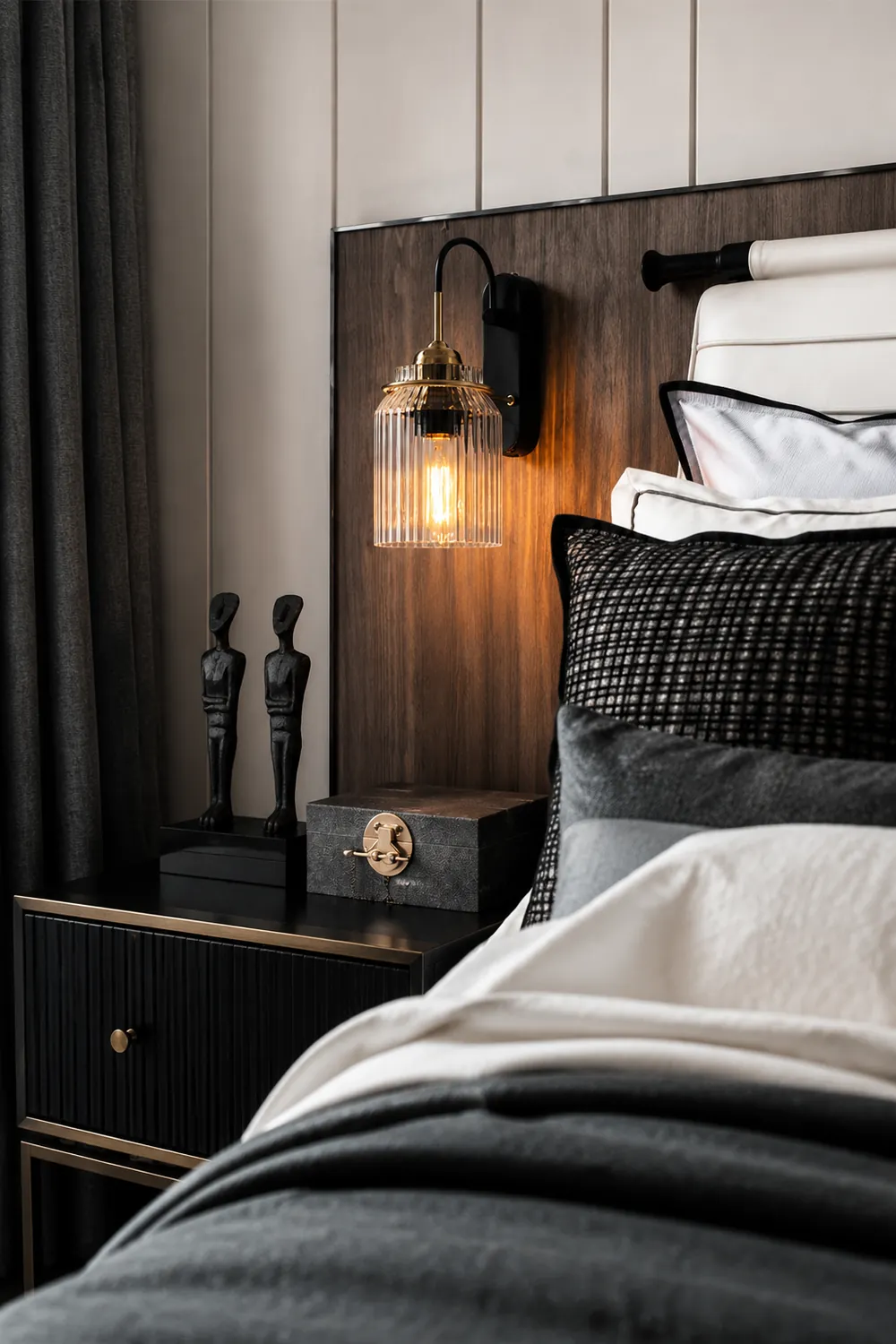 Industria Glass Shade Funnel Wall Lamps - Lumpaz