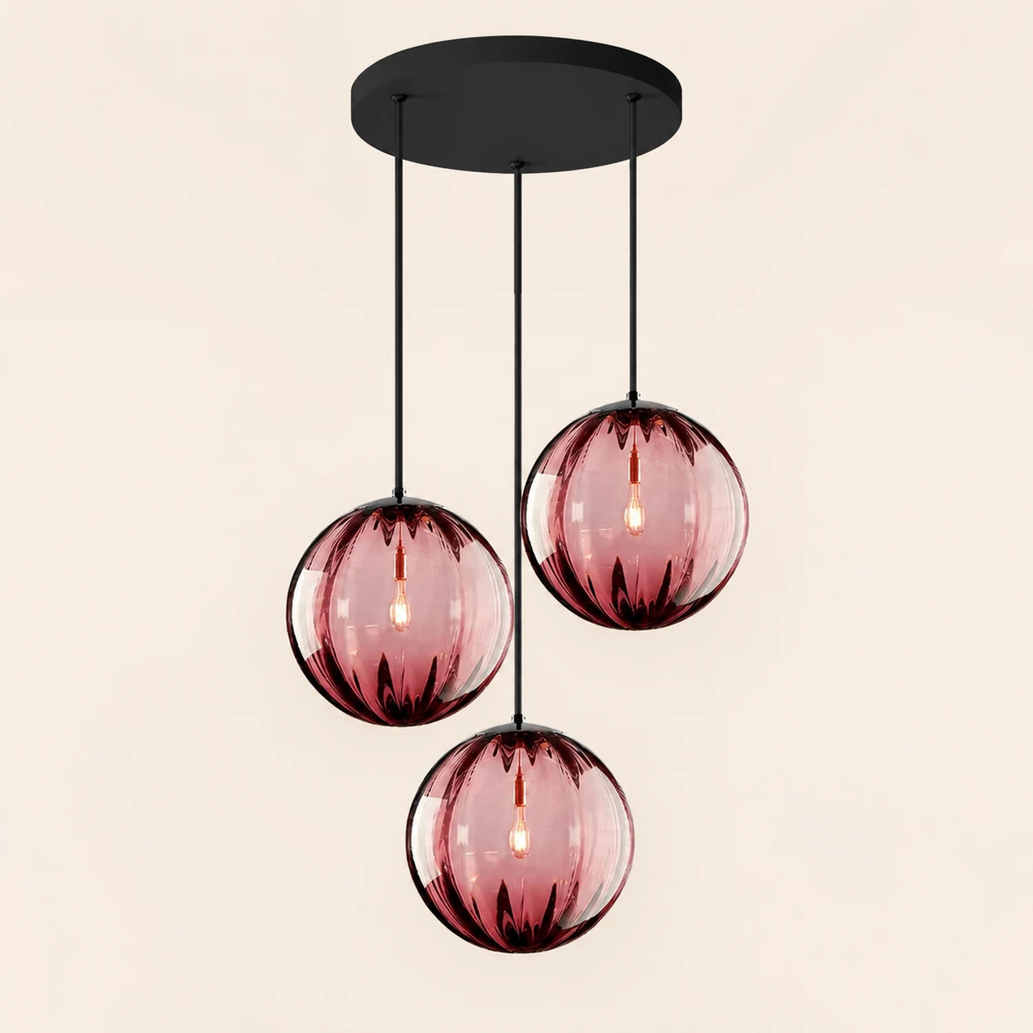 Modern Simple Round Glass Pendant Light - Lumpaz