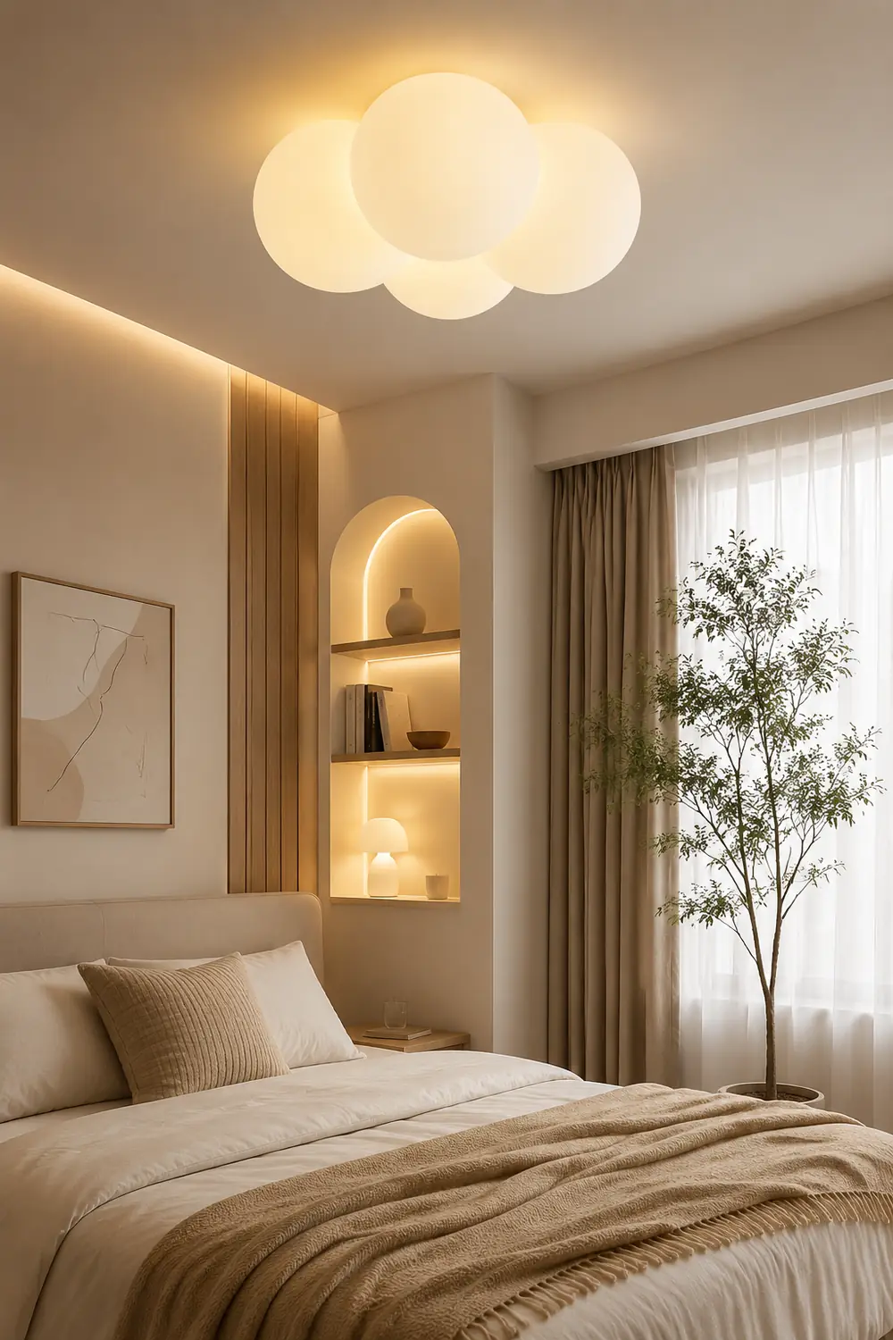 Modern White Cloud Bubbles Ceiling Light - Lumpaz