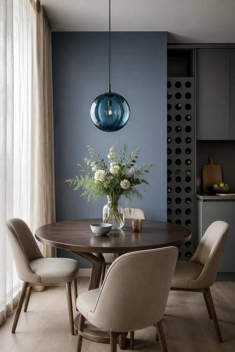 Modern Simple Round Glass Pendant Light - Lumpaz