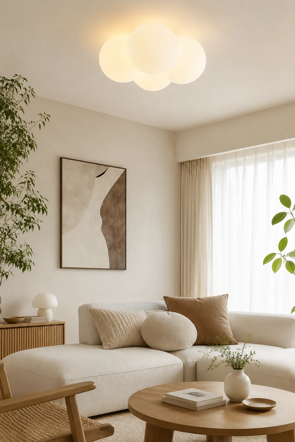 Modern White Cloud Bubbles Ceiling Light - Lumpaz