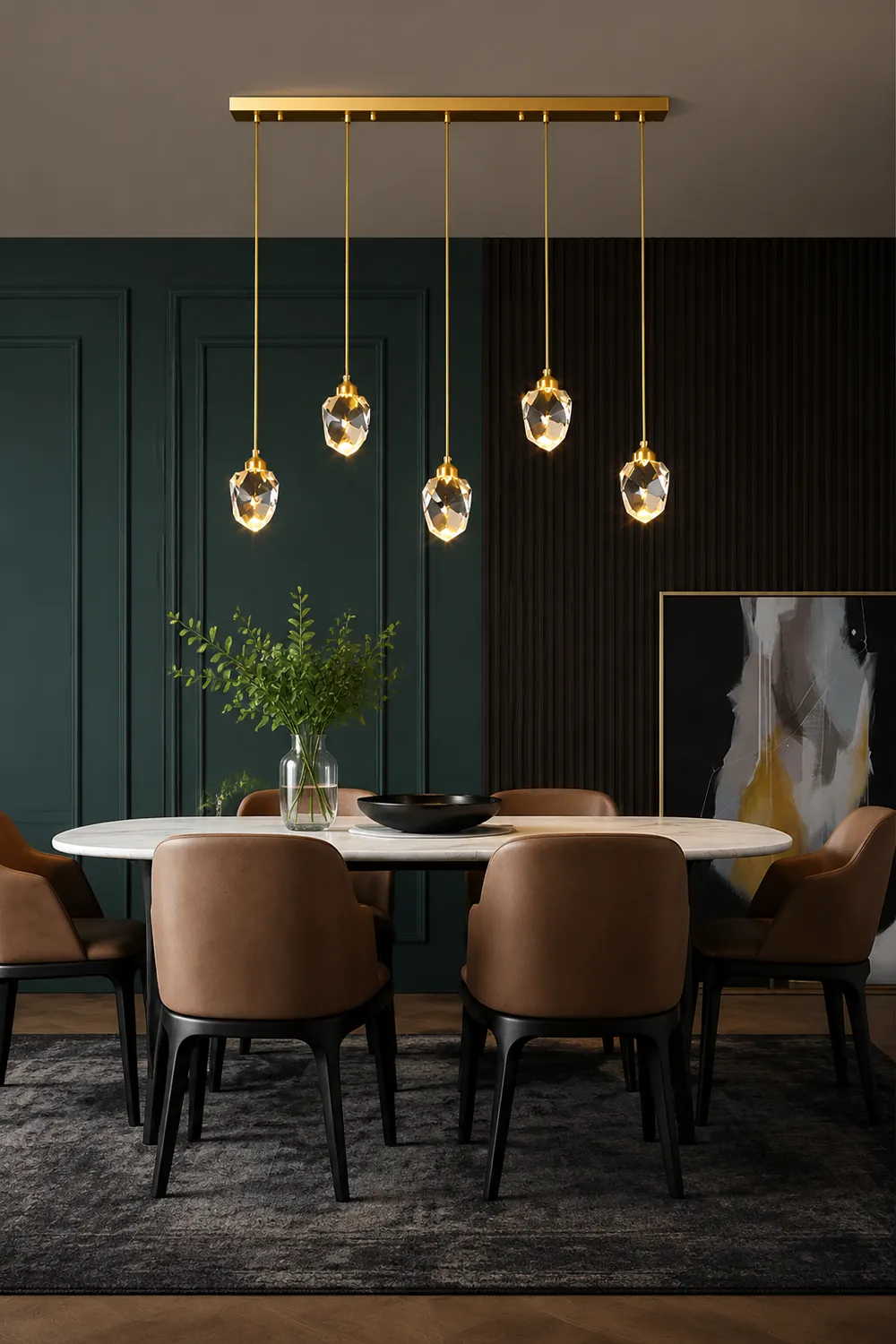 Creative Modern Crystal Gold Raindrop Chandelier - Lumpaz
