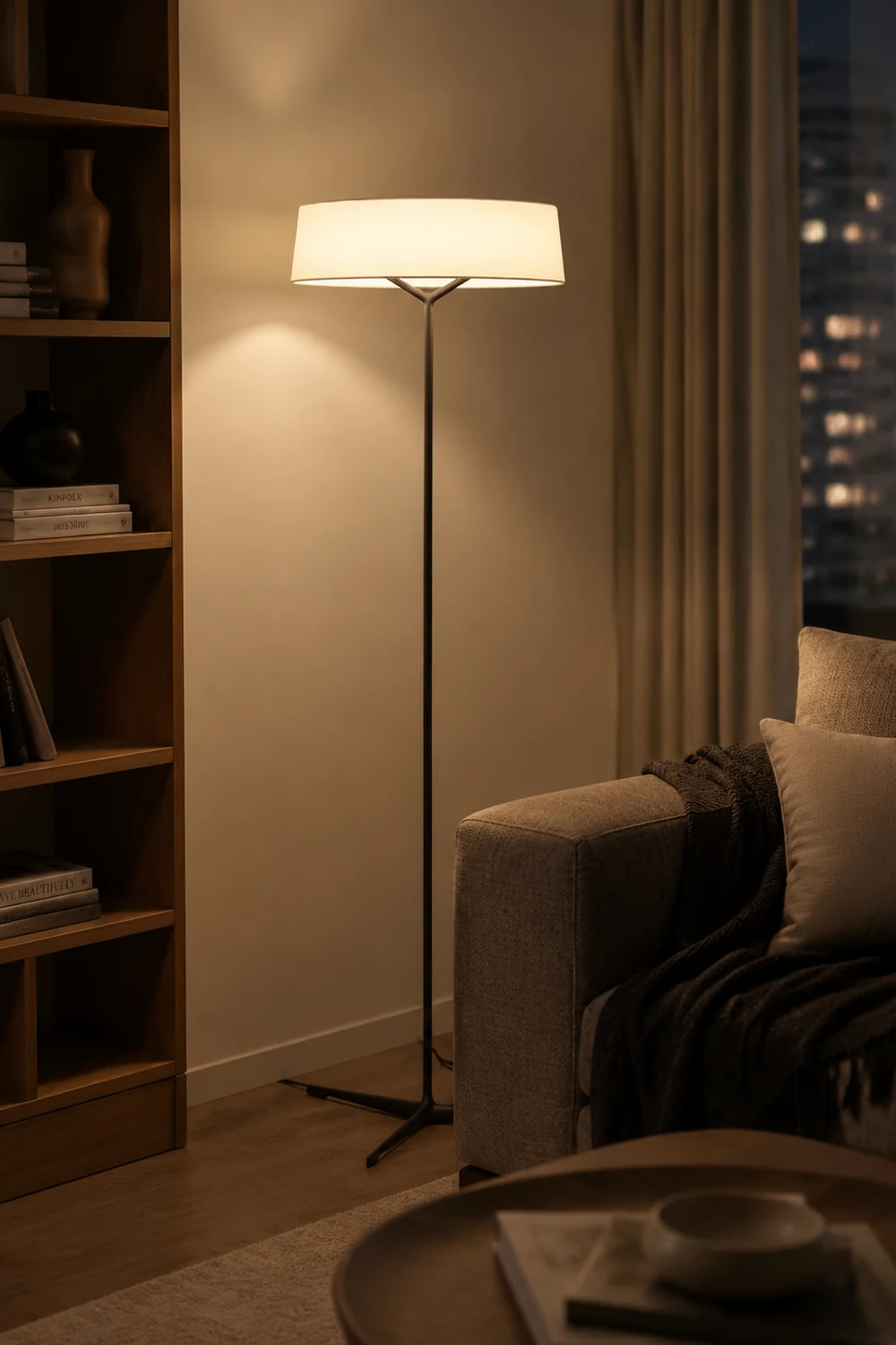 Paper Glow Circular Floor Lamp - Lumpaz