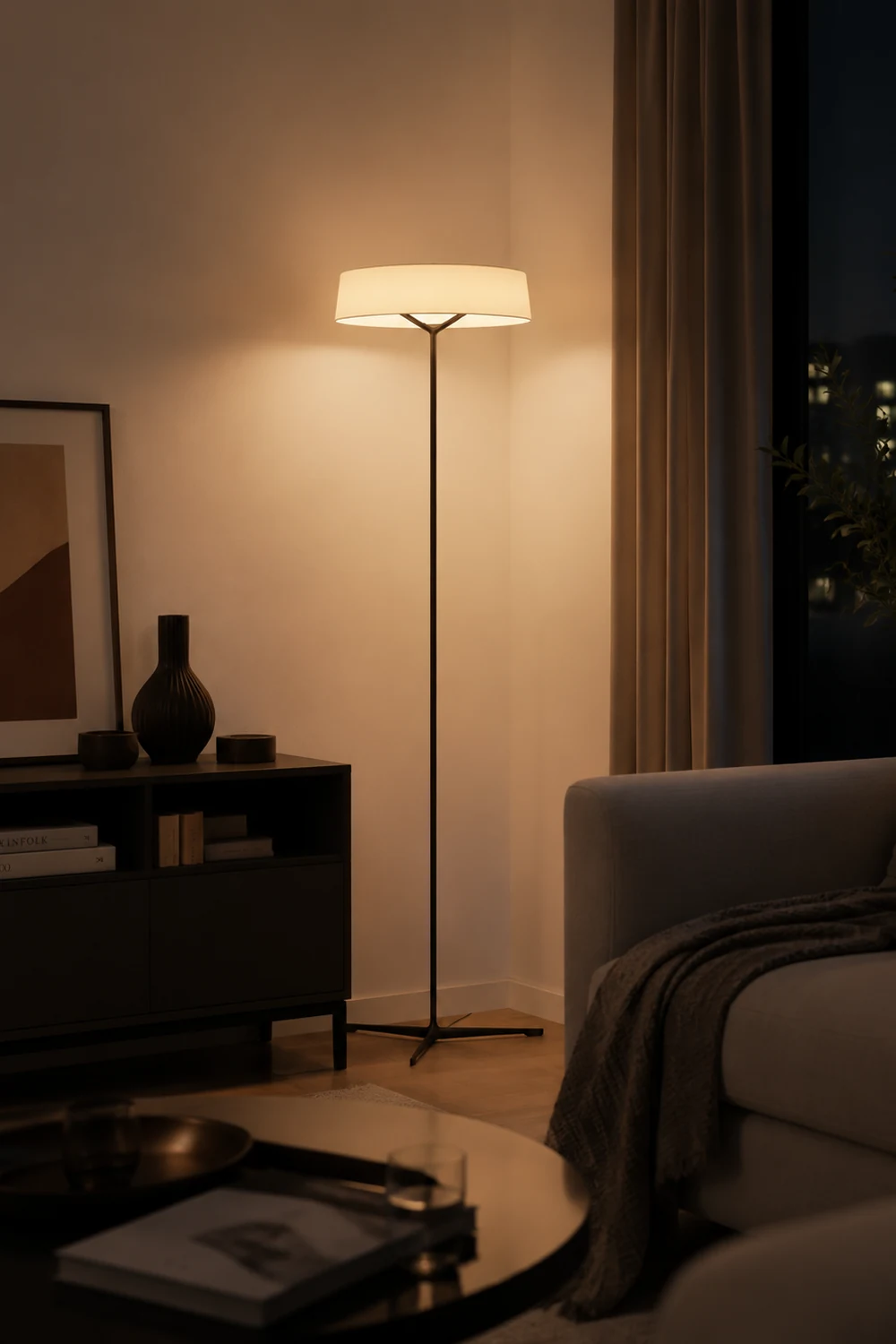 Paper Glow Circular Floor Lamp - Lumpaz