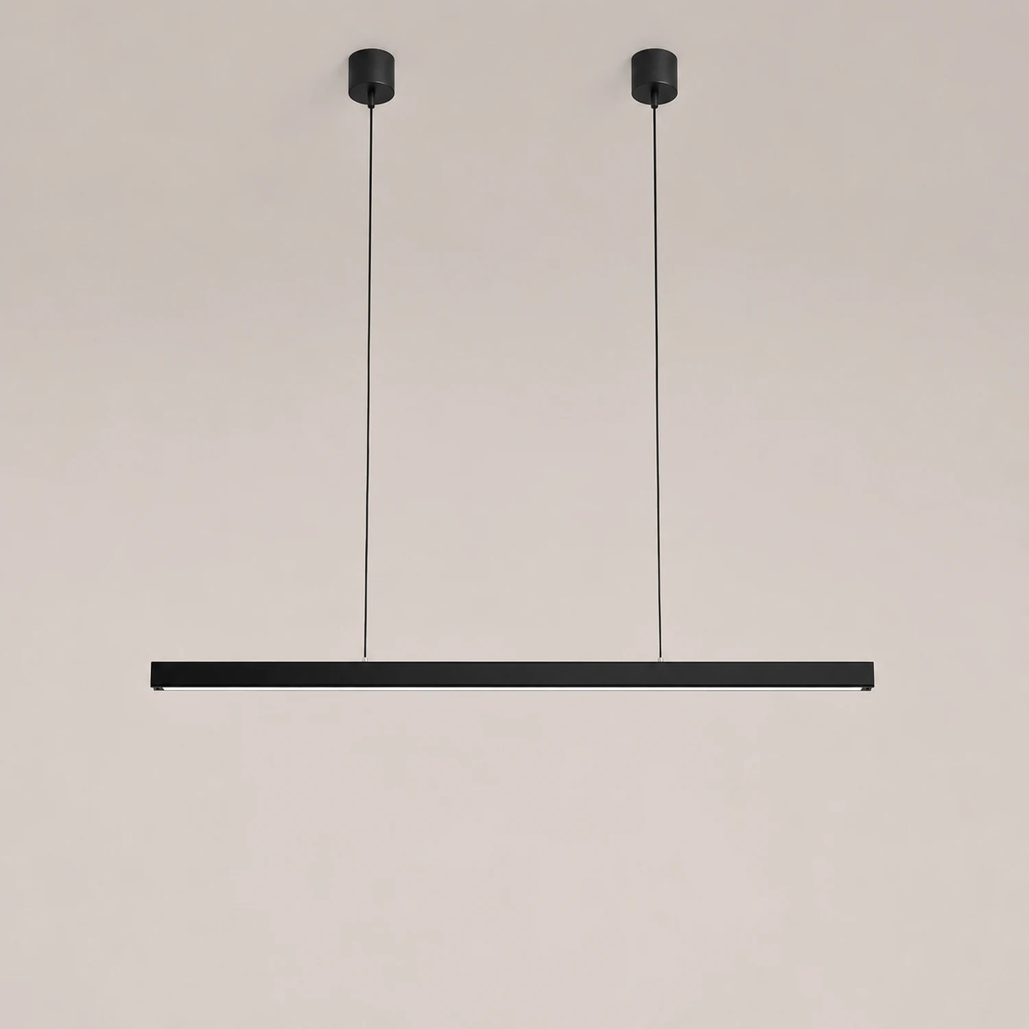 Edge Pendelleuchte Linear dimmbar, Metall&Holz, 60/80/100/120CM Lang - Lumpaz