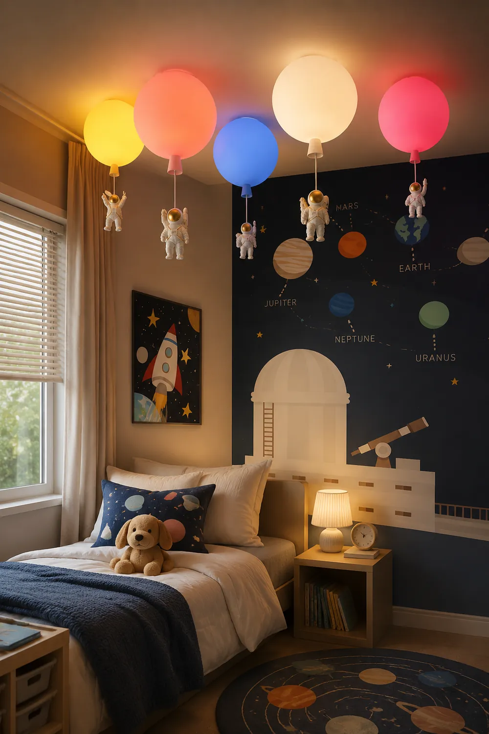 Fateh Astronaut Balloon Flush Mount Deckenleuchte 8 Farben, ∅25/30/35cm - Lumpaz