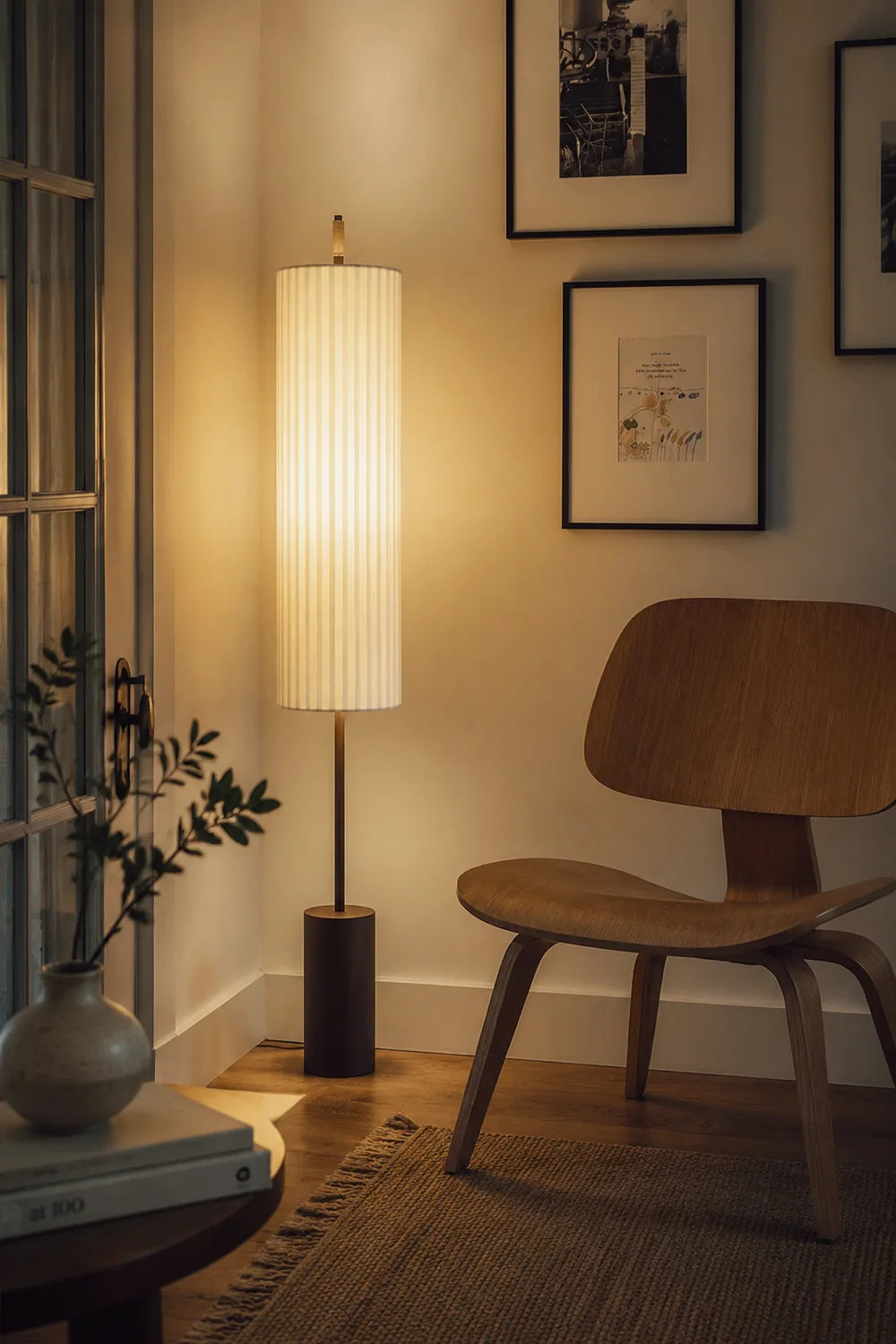 Japanese Style Fabric Wabi Sabi Dorica Floor Lamp - Lumpaz