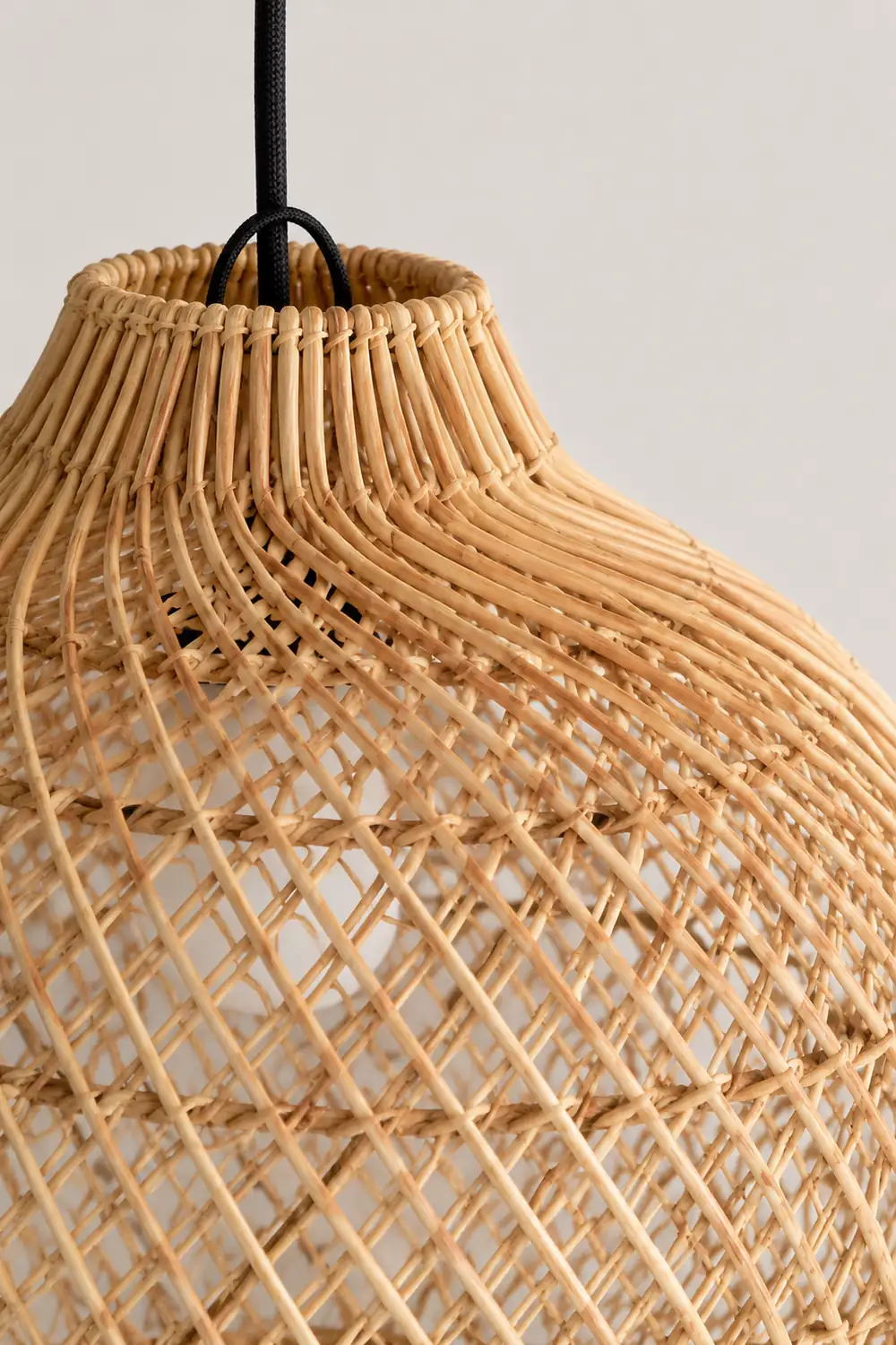 Handmade Wicker Basket Rattan Pendant Light - Lumpaz