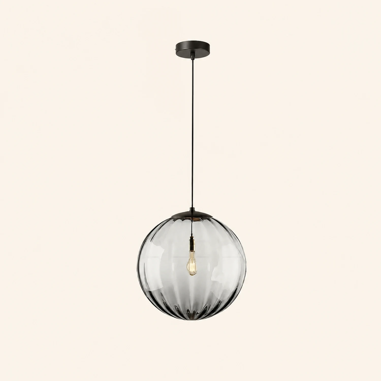 Modern Simple Round Glass Pendant Light - Lumpaz