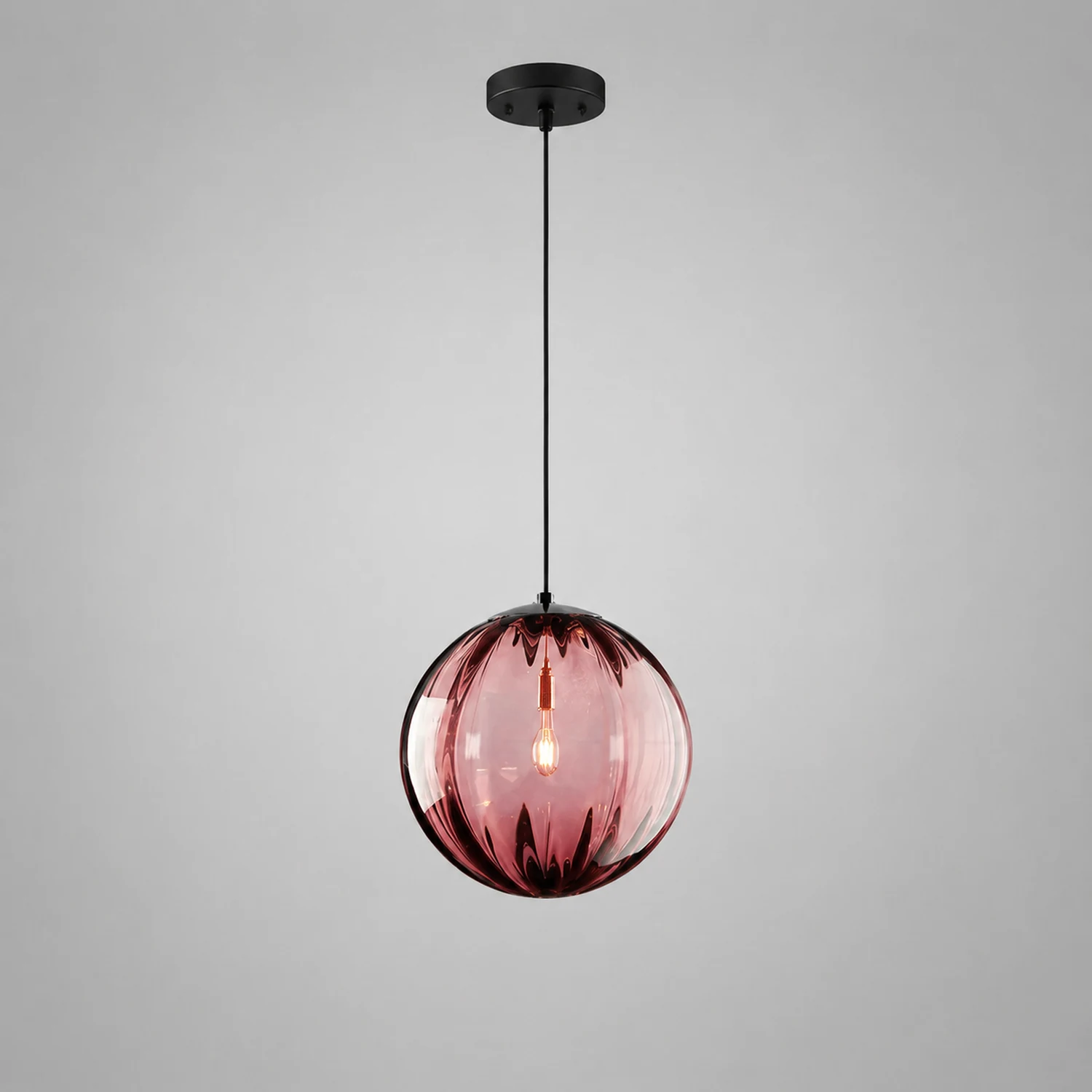 Modern Simple Round Glass Pendant Light - Lumpaz