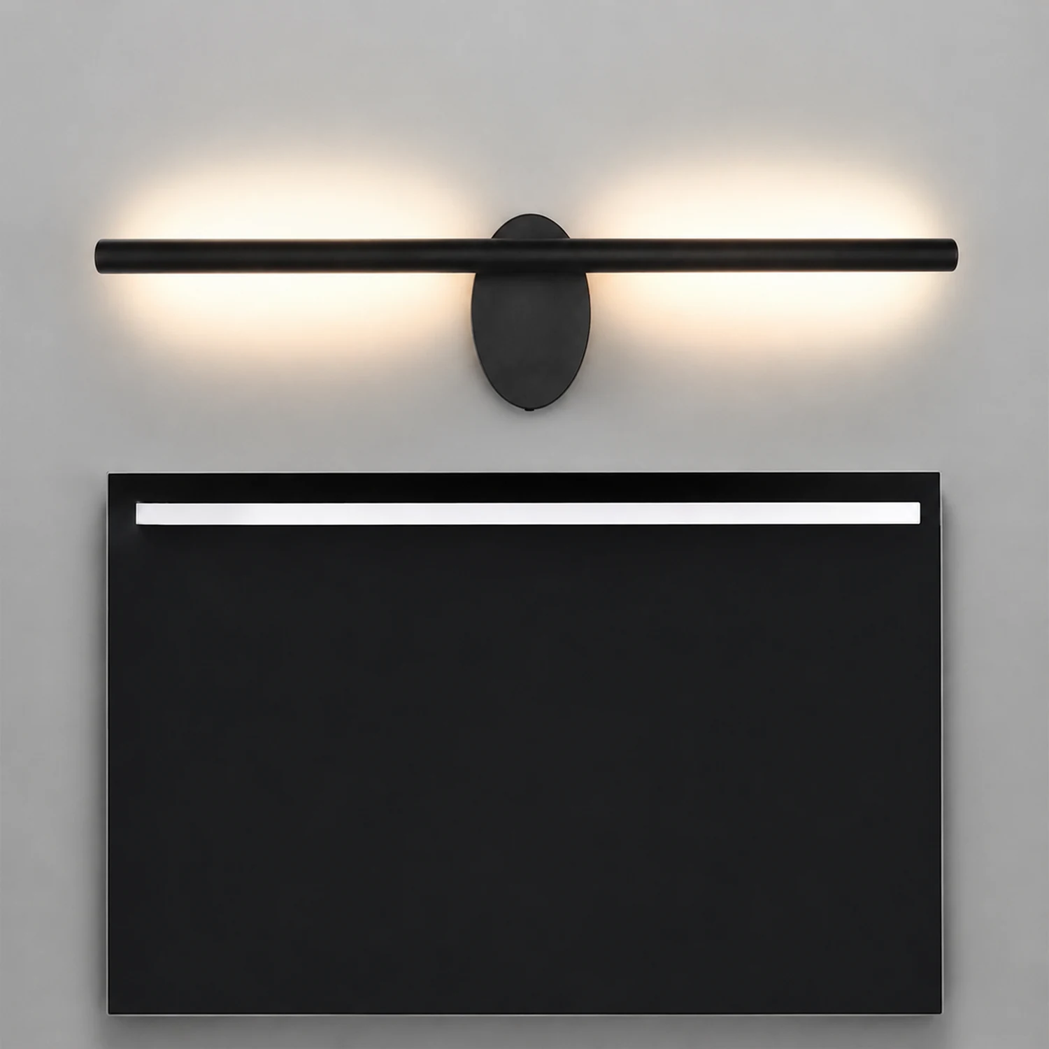 Edge Spiegelfront Waschtisch-Wandleuchte, L 60/80/100/120CM - Lumpaz