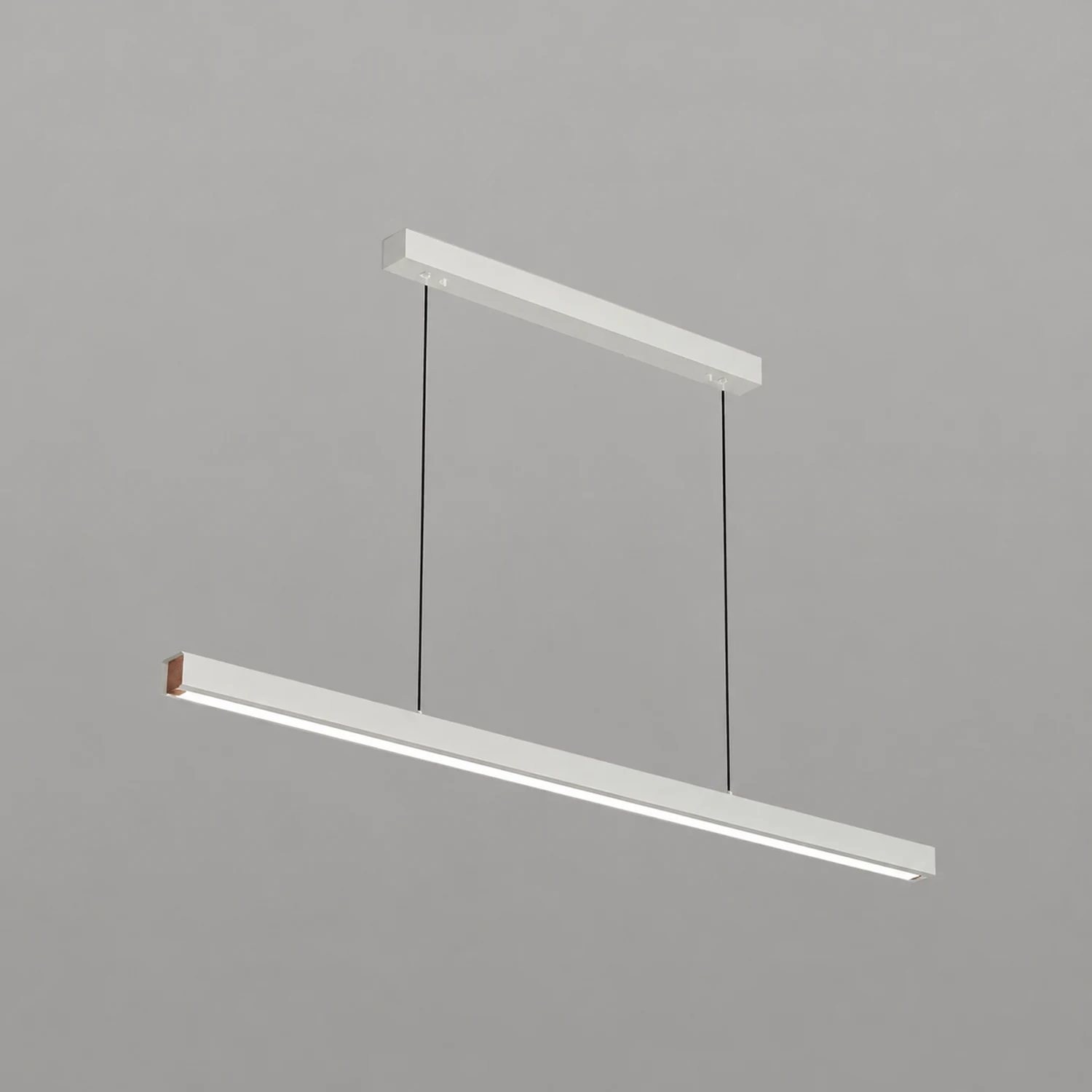 Edge Pendelleuchte Linear dimmbar, Metall&Holz, 60/80/100/120CM Lang - Lumpaz