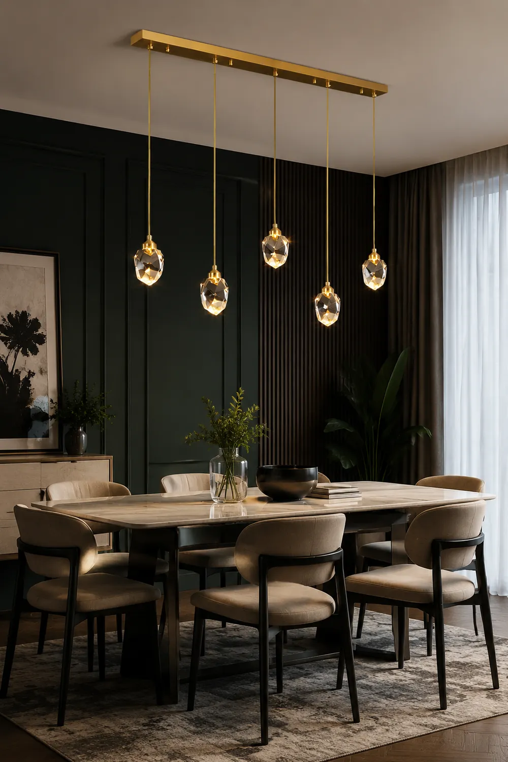 Creative Modern Crystal Gold Raindrop Chandelier - Lumpaz
