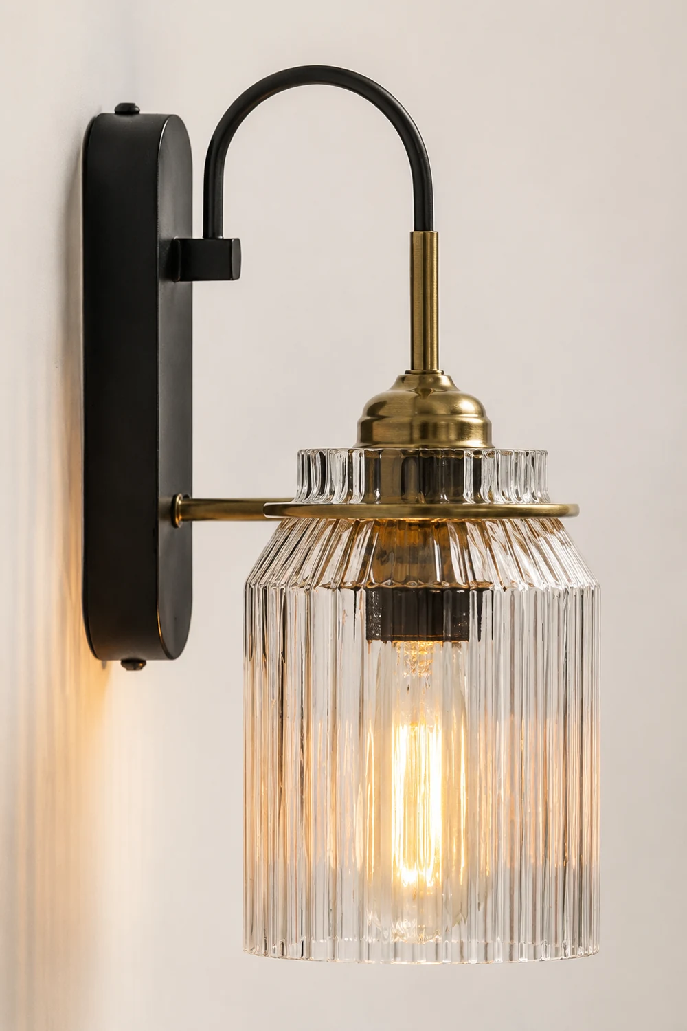 Industria Glass Shade Funnel Wall Lamps - Lumpaz