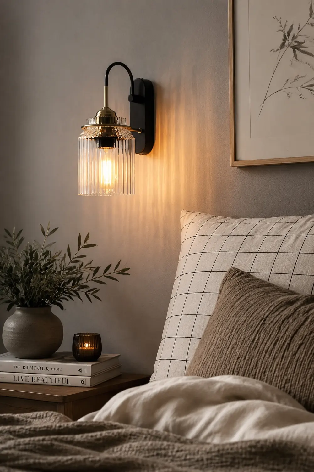 Industria Glass Shade Funnel Wall Lamps - Lumpaz