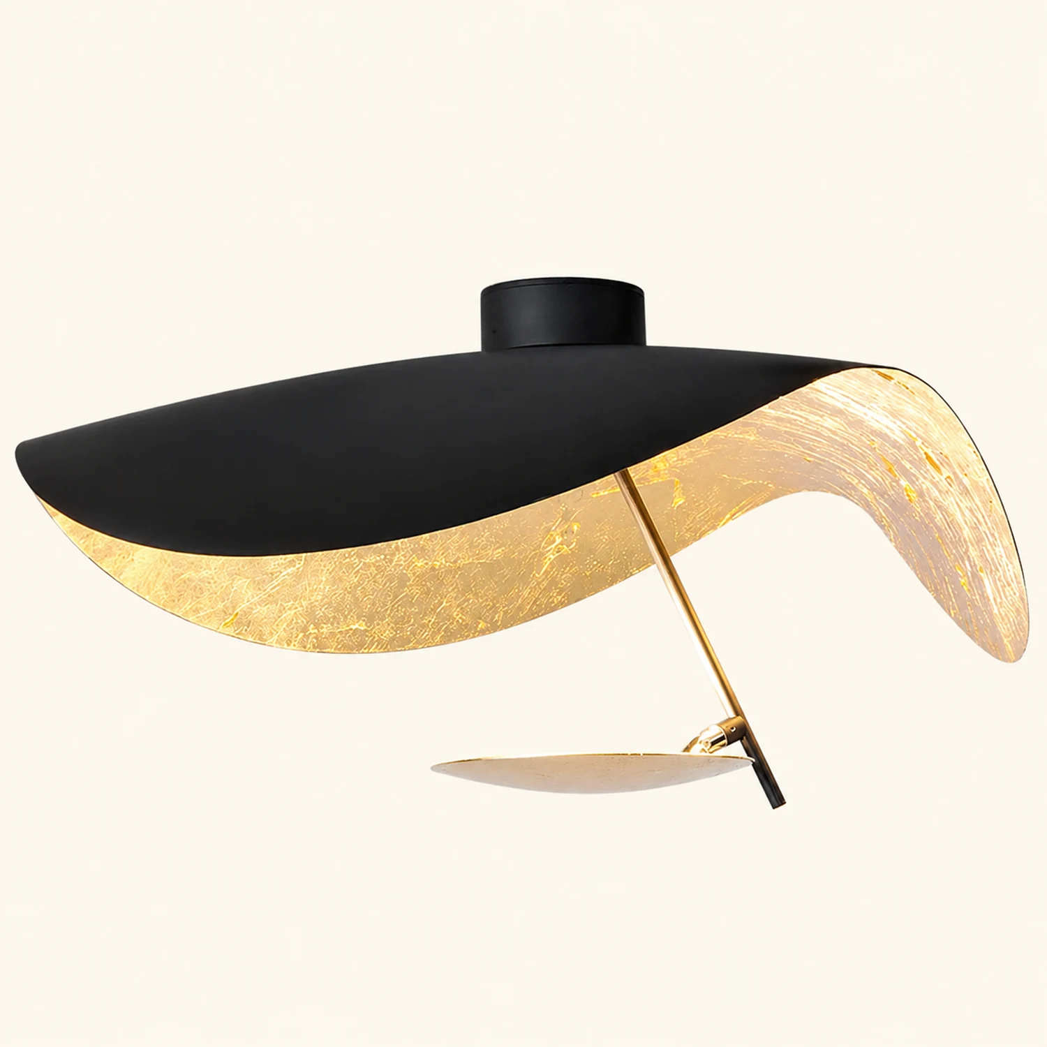 Eveline Pendelleuchte 2 Farben, Goldfolie, ∅40/60/80CM - Lumpaz