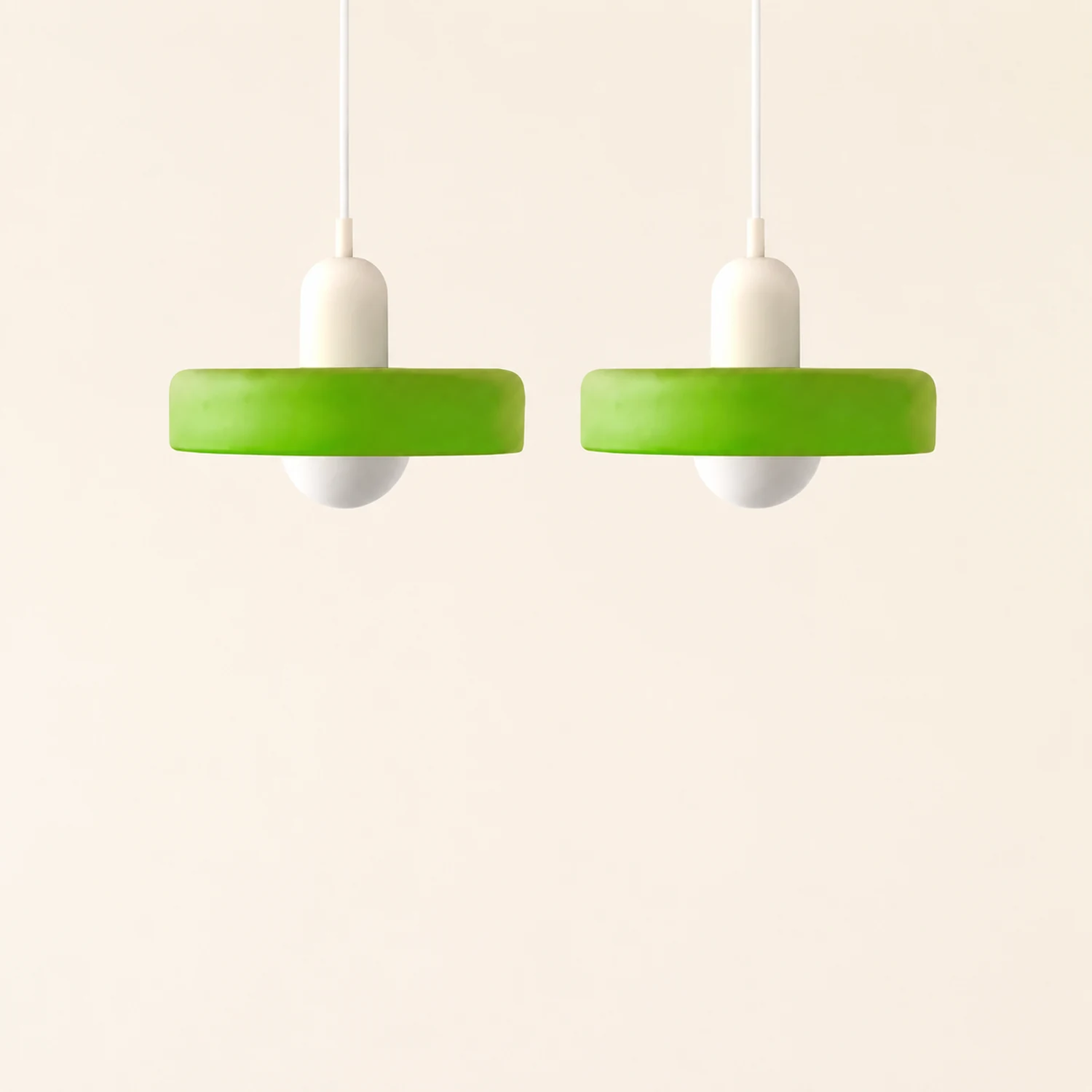 2 Heads Modern Bauhaus Glass Pendant Light - Lumpaz