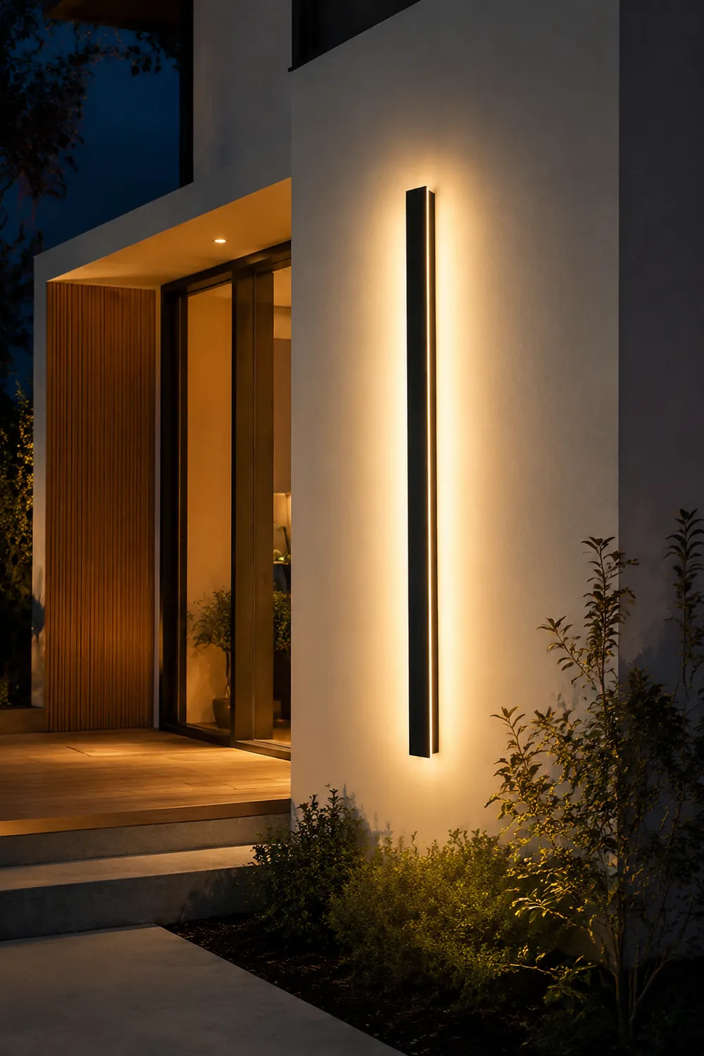 Minimalistische Wasserdichte LED Außen Wandleuchte Metall für Garten, Balkon - Lumpaz