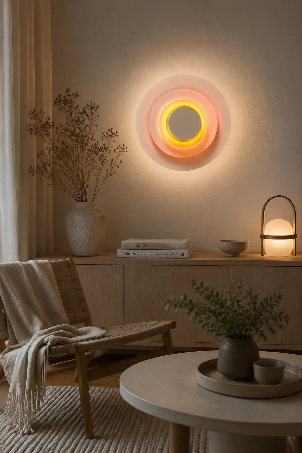 Morandi Bunter Wandleuchte, 3 Farben - Lumpaz